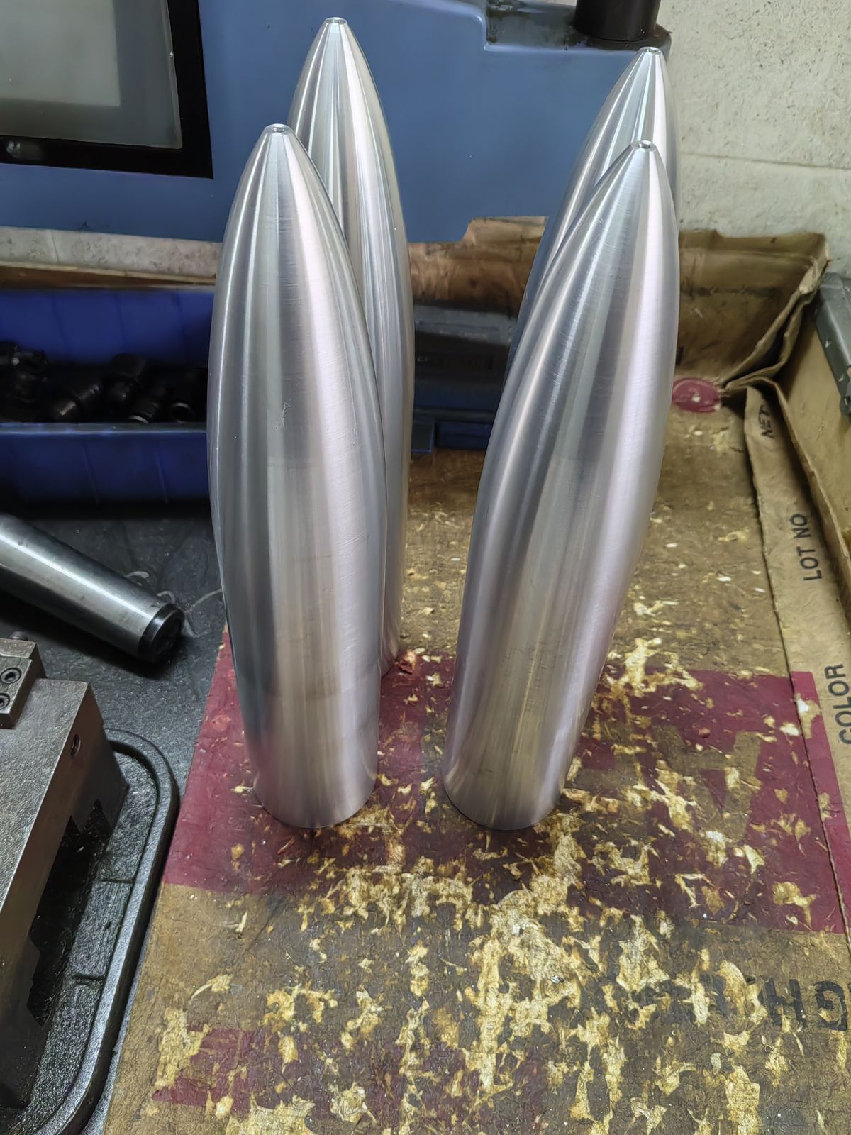 Polished stainless steel parts